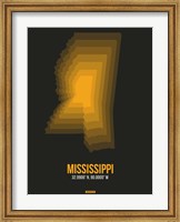 Mississippi Radiant Map 5 Fine Art Print