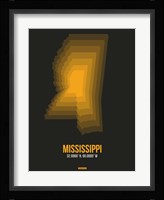 Mississippi Radiant Map 5 Fine Art Print