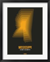 Mississippi Radiant Map 5 Fine Art Print