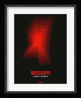 Mississippi Radiant Map 6 Fine Art Print