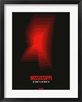 Mississippi Radiant Map 6 Fine Art Print