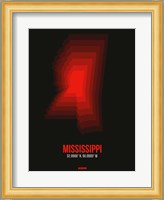 Mississippi Radiant Map 6 Fine Art Print