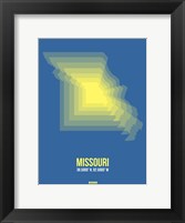 Missouri Radiant Map 3 Fine Art Print