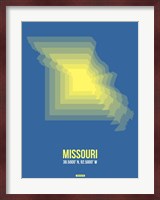 Missouri Radiant Map 3 Fine Art Print