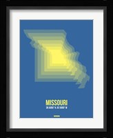 Missouri Radiant Map 3 Fine Art Print