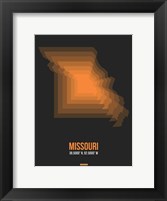 Missouri Radiant Map 4 Fine Art Print