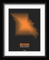 Missouri Radiant Map 4 Fine Art Print