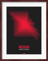 Missouri Radiant Map 6 Fine Art Print