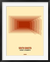 South Dakota Radiant Map 1 Fine Art Print