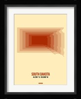 South Dakota Radiant Map 1 Fine Art Print