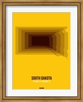 South Dakota Radiant Map 3 Fine Art Print