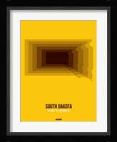 South Dakota Radiant Map 3 Fine Art Print