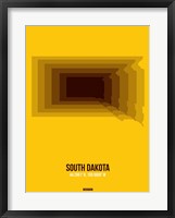 South Dakota Radiant Map 3 Fine Art Print