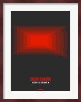 South Dakota Radiant Map 4 Fine Art Print