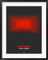 South Dakota Radiant Map 4 Fine Art Print