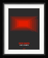 South Dakota Radiant Map 4 Fine Art Print