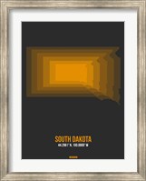 South Dakota Radiant Map 6 Fine Art Print