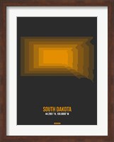 South Dakota Radiant Map 6 Fine Art Print