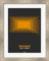 South Dakota Radiant Map 6 Fine Art Print