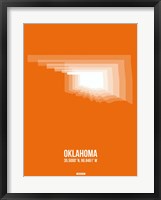 Oklahoma Radiant Map 3 Fine Art Print