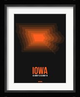 Iowa Radiant Map 6 Fine Art Print