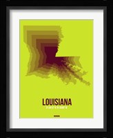 Louisiana Radiant Map 3 Fine Art Print