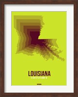 Louisiana Radiant Map 3 Fine Art Print