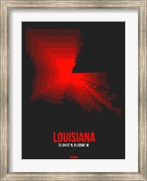 Louisiana Radiant Map 4 Fine Art Print