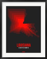 Louisiana Radiant Map 4 Fine Art Print