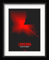 Louisiana Radiant Map 4 Fine Art Print