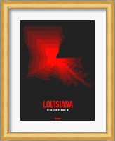 Louisiana Radiant Map 4 Fine Art Print