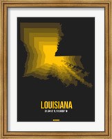 Louisiana Radiant Map 5 Fine Art Print