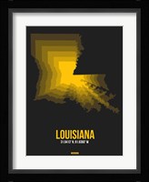 Louisiana Radiant Map 5 Fine Art Print