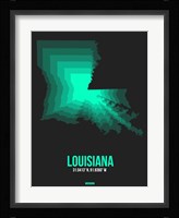 Louisiana Radiant Map 6 Fine Art Print