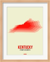 Kentucky Radiant Map 1 Fine Art Print