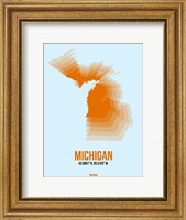 Michigan Radiant Map 2 Fine Art Print
