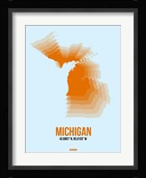 Michigan Radiant Map 2 Fine Art Print