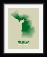 Michigan Radiant Map 3 Fine Art Print