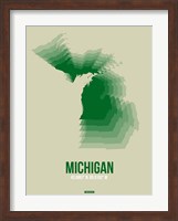 Michigan Radiant Map 3 Fine Art Print