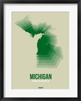 Michigan Radiant Map 3 Fine Art Print