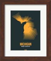 Michigan Radiant Map 4 Fine Art Print