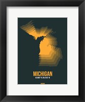 Michigan Radiant Map 4 Fine Art Print