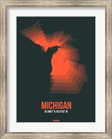 Michigan Radiant Map 5 Fine Art Print