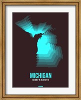 Michigan Radiant Map 6 Fine Art Print