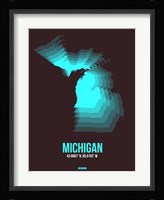 Michigan Radiant Map 6 Fine Art Print