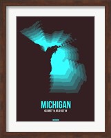 Michigan Radiant Map 6 Fine Art Print