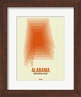 Alabama Radiant Map 1 Fine Art Print