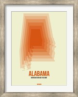 Alabama Radiant Map 1 Fine Art Print