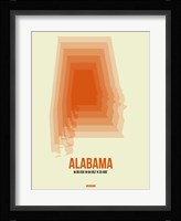Alabama Radiant Map 1 Fine Art Print