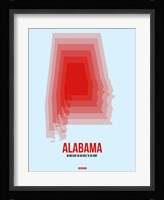 Alabama Radiant Map 2 Fine Art Print